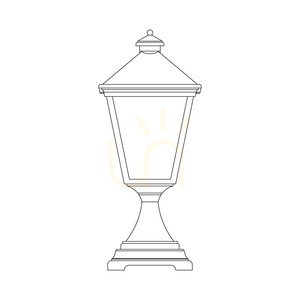 NORLYS London 484WH bollard light, white RAL 9003, E27, 47 cm small 1