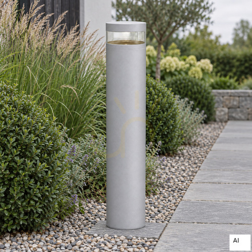 Check Stavanger 5008 LED bollard light 12.2 W NORLYS aluminium RAL 9006, 95 cm high