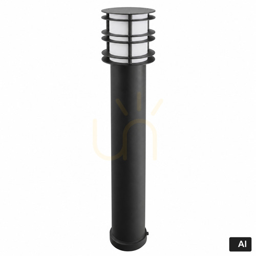 Check Bollard Light STOCKHOLM 5023BL Black 85cm 8.5W 4000K - NORLYS
