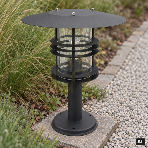 Check Bollard Light Stockholm 287BL black 9005 E27 47.5 cm Norlys