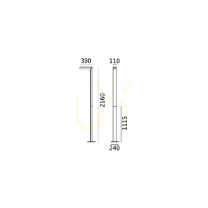 Asker Pole Pro 5162BL LED garden pole light, 216 cm, 8.5 W, 4000 K, black RAL 9005 – NORLYS small 4