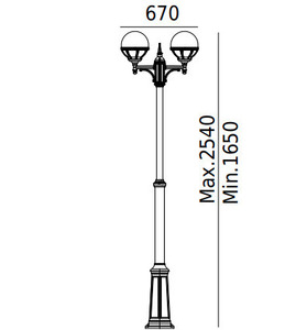 Outdoor Pole Light NORLYS Bologna 362WH White E27 LED Classic Garden Lantern small 1