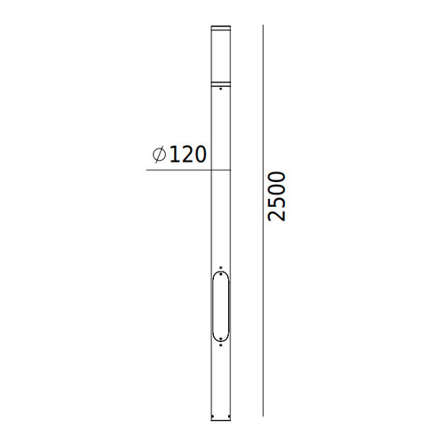 Check EGERSUND PARK 250cm 9.1W 3000K Aluminium 9006 Norlys garden/park lantern.