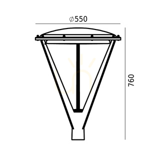 Norlys HAMMERFEST 6141 Post-Top Luminaire LED 32W 3000K IP65 Graphite RAL 7016 small 5
