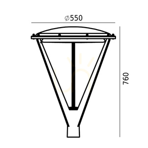 Norlys Hammerfest 6148AL LED pole-top luminaire, aluminium, 53 W small 4