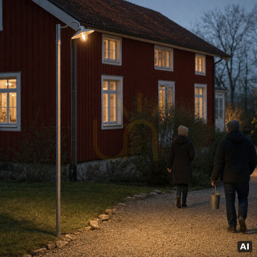 Check Garden Lantern NORLYS Karlstad 2031 Hot-Dip Galvanised, Luminaire Without Pole
