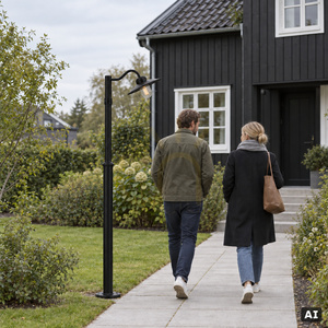 NORLYS Karlstad 2033BL black garden lantern E27 small 2