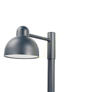 NORLYS KOSTER Pro 1820 LED park lantern with pole 2.36–3.36 m, 19.4 W, 3000 K, DALI2, graphite RAL 7016 small 1