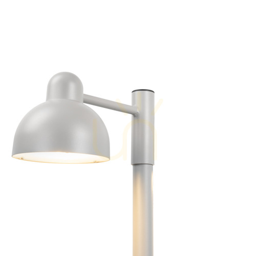 Check NORLYS Koster Pro 1836AL LED lamp post, aluminium RAL 9006, 4000 K, 236–336 cm