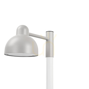 NORLYS Koster Pro 1843AL post-top luminaire – for a ø50 mm spigot, LED 18.4 W, 4000 K, DALI2, light grey RAL 9006, IP65 small 1
