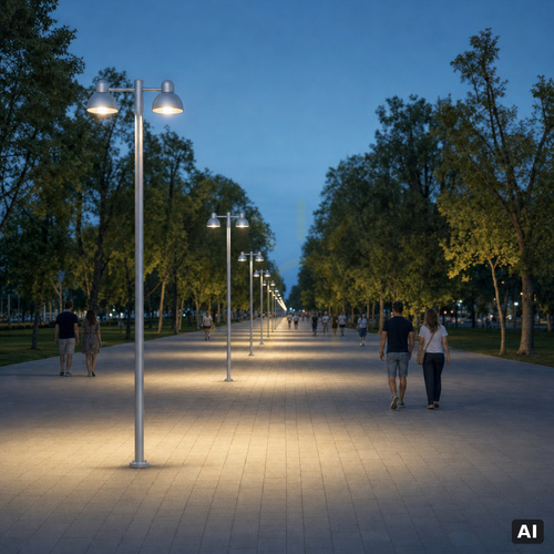 Check NORLYS Koster Double 1175AL aluminium RAL 9006 garden light LED 37 W