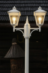 Garden / park lantern IP54 LONDON BIG 492WH 2 x E27 white - premium NORLYS. small 3