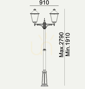 Garden / park lantern IP54 LONDON BIG 492WH 2 x E27 white - premium NORLYS. small 1