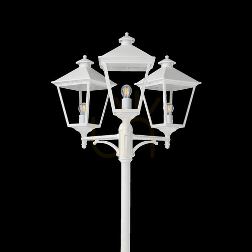 Check LONDON 483WH 3 x E27 white garden / park lantern - premium NORLYS