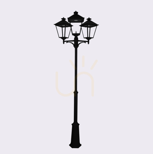 Check Garden / park lantern IP54 LONDON BIG 4132BL 3x9.5W 3000K black - premium NORLYS.