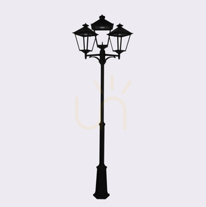 Garden / park lantern IP54 LONDON BIG 4132BL 3x9.5W 3000K black - premium NORLYS. small 1