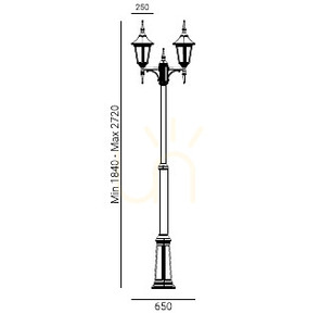 Garden Lantern Modena 302 White 9003 Norlys small 5