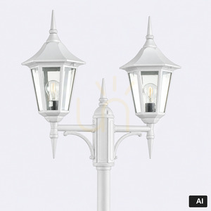 Garden Lantern Modena 302 White 9003 Norlys small 1