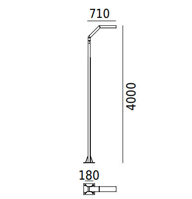 Check Garden/park lantern Trysil 1084 Graphite 7016 400cm 17W 3000K Norlys