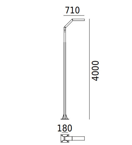 Check Trysil 1091 aluminum 9006 400cm 12.2W Norlys garden/park lantern