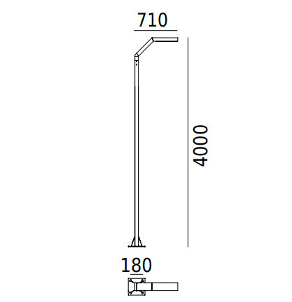 Check Garden/park lantern Trysil 1095 Aluminum 9006 400cm 12.2W LEDNorlys