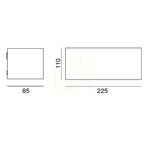Asker 1513WH outdoor up-down wall light, white RAL 9003, E27, IP65 – Norlys small 3