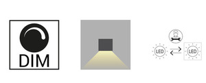 NORLYS Asker Big 1308AL LED outdoor wall light, aluminium finish RAL 9006, 7.2 W, 3000 K small 2