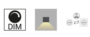 Outdoor wall lamp LILLEHAMMER 5029AL aluminum RAL-9006 4W 4000K - NORLYS. small 9