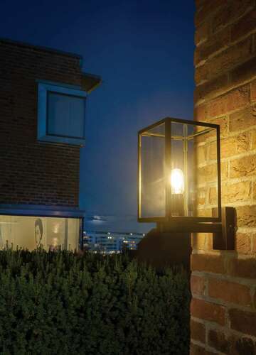 Check LOFOTEN Up E27 1963 Black 9005 Norlys outdoor wall lamp.