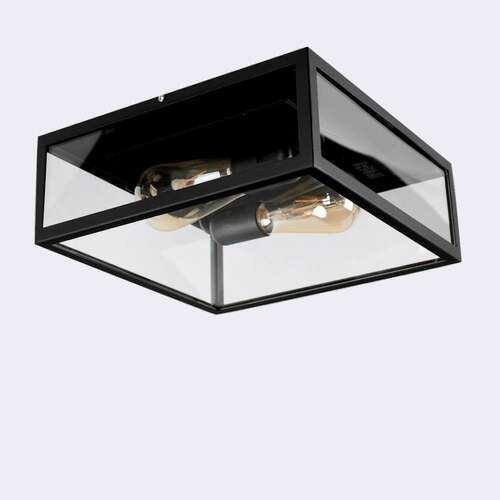 Check LOFOTEN Outdoor Plafond E27 1945 Black 9005 Norlys.