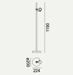 Moss Outdoor Spotlight 6473 Graphite 7016 Norlys small 1