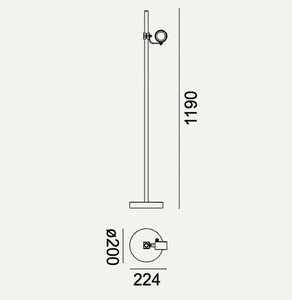 Moss Outdoor Spotlight 6483 Graphite 7016 Norlys small 1