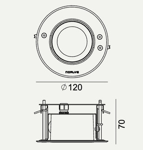 Moss 6352 Graphite 7016 Norlys recessed outdoor luminaire. small 2