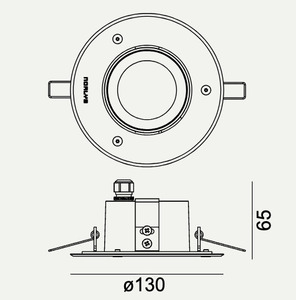 Norlys Moss 6361BL outdoor recessed spotlight, black, LED 4.2 W 4000 K, ø130 mm small 1