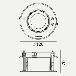 Moss 6376 Graphite 7016 Norlys recessed outdoor luminaire. small 2
