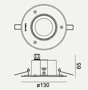 NORLYS Moss 6379BL LED recessed outdoor light 8.4 W 3000 K black RAL 9005 small 2