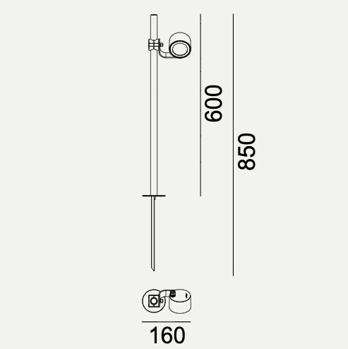 Check MOSS 6603B 4W 4000K Outdoor Spotlight Black RAL9005 Norlys.