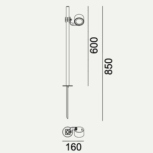 MOSS 6603B 4W 4000K Outdoor Spotlight Black RAL9005 Norlys. small 1
