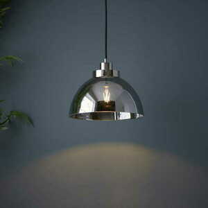 Endon Caspa Nickel Glass Pendant Light 27cm E27 100046 small 1