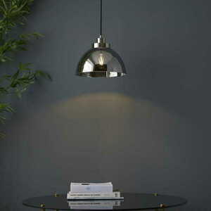 Endon Caspa Nickel Glass Pendant Light 27cm E27 100046 small 2