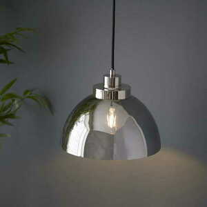 Endon Caspa Nickel Glass Pendant Light 27cm E27 100046 small 3
