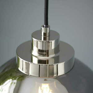 Endon Caspa Nickel Glass Pendant Light 27cm E27 100046 small 4