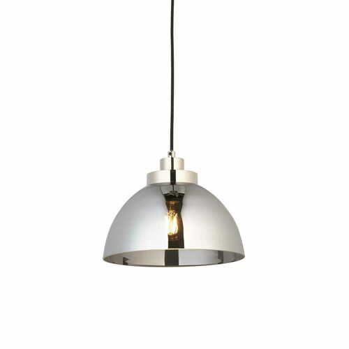 Check Endon Caspa Nickel Glass Pendant Light 27cm E27 100046