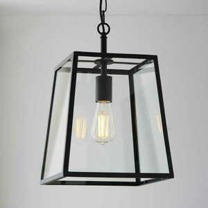 Pendant Light Endon Hurst Black Steel Glass E27 101541 small 1