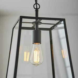 Pendant Light Endon Hurst Black Steel Glass E27 101541 small 4