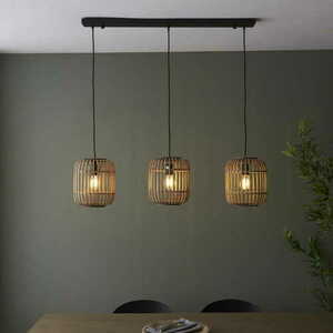 Endon Mathias Black Wood 3-Light Pendant Lamp 101775 small 4