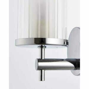 Endon Britton Chrome Glass IP44 Dimmable Wall Light 51885 small 1