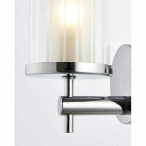 Endon Britton Chrome Glass IP44 Dimmable Wall Light 51885 small 2