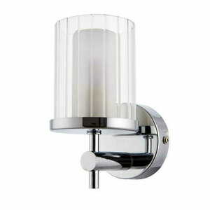 Endon Britton Chrome Glass IP44 Dimmable Wall Light 51885 small 3
