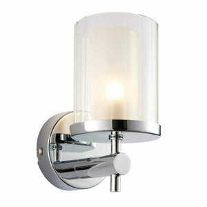 Endon Britton Chrome Glass IP44 Dimmable Wall Light 51885 small 0